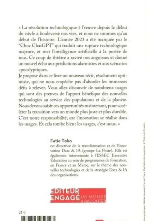 Et si la tech pouvait sauver le monde ? IA, ChatGPT, Metavers... au service du progrès humain, Fatie Toko