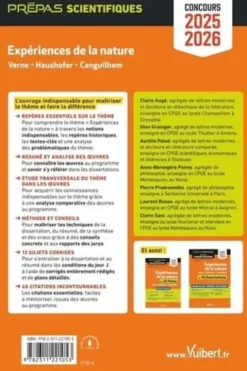 Expériences de la nature : Verne, Haushofer, Canguilhem. Epreuve de Français-Philosophie, Edition 2025-2026, Claire Auge