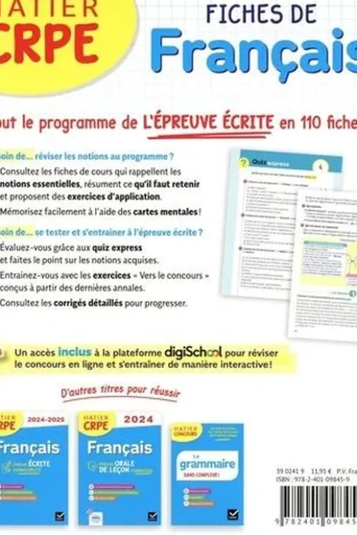 Fiches de Français. Edition 2024-2025, Micheline Cellier