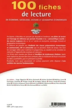 100 fiches de lecture en économie, sociologie, histoire et géographie économiques. 3e édition, Marc Montoussé