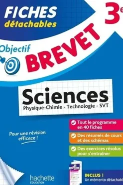 Fiches détachables Sciences 3e. Physique-chimie, technologie, SVT, Sébastien Dessaint