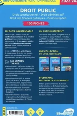 100 fiches sur le droit public. Droit constitutionnel, droit administratif, droit des finances publiques et droit européen, Edition 2022-2023, Ludovic Lestideau