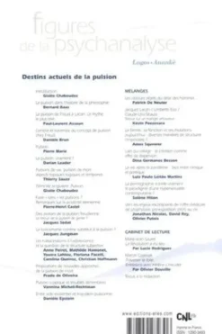 Figures de la psychanalyse N° 42 : Destins actuels de la pulsion, Gisèle Chaboudez