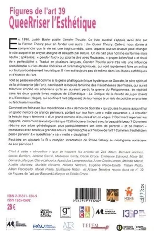Figures de l'art N° 39/2021 : QueeRriser l'esthétique, Bernard Lafargue