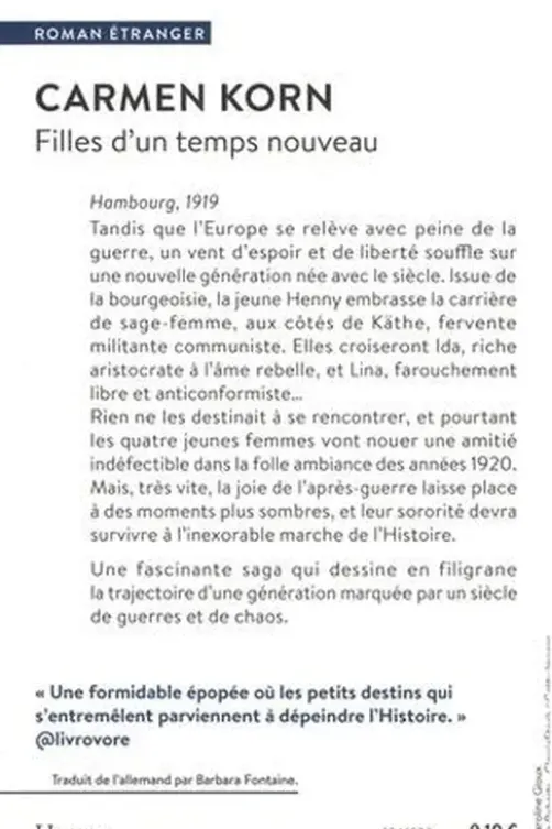 Filles d'un temps nouveau, Carmen Korn