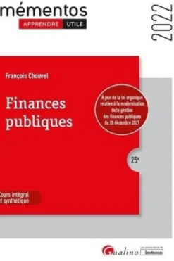 Finances publiques. Edition 2022, François Chouvel