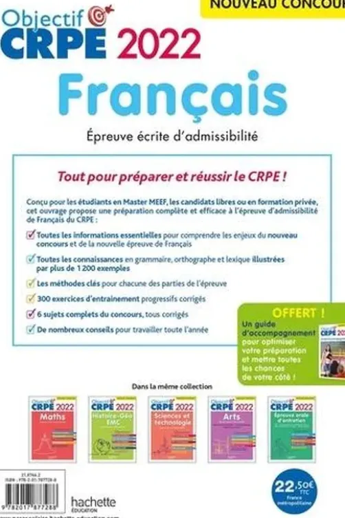 Français. Epreuve écrite d'admissibilité, Edition 2022, Véronique Bourhis