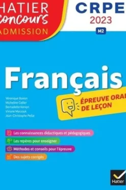 Français . Epreuve de leçon, épreuve orale d'admission CRPE, Edition 2023, Véronique Boiron