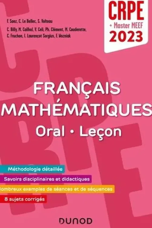 Français et Mathématiques CRPE. Edition 2023, Frédérique Saez