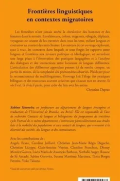 Frontières linguistiques en contextes migratoires. Citoyennetés en construction, Sabine Gorovitz
