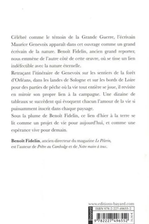 Genevoix, mon ami, Benoît Fidelin