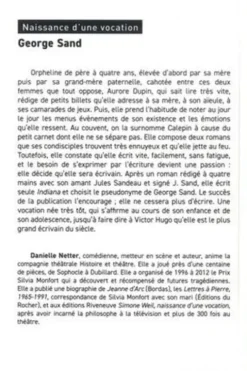 George Sand. Naissance d'une vocation, Danielle Netter