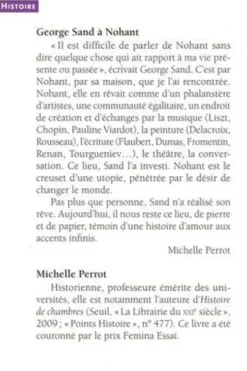 George Sand à Nohant. Une maison d'artiste, Michelle Perrot
