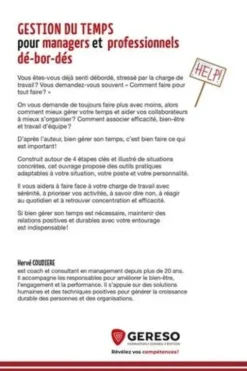 Gestion du temps pour managers et professionnels dé-bor-dés. Bien gérer son temps, c'est bien faire ce qui est important ! 4e édition, Hervé Coudière