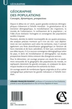 Géographie des populations. Concepts, dynamiques, prospectives, Gérard-François Dumont