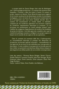 Géographie et Cultures N° 116, hiver 2020 : Penser et agir dans l'anthropocène. Quels apports de la prospective territoriale ?, Florian Pons