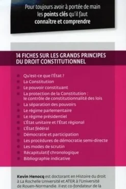 Grands principes du droit constitutionnel. Une présentation de la Constitution, de la démocratie et de l'exercice du pouvoir, Edition 2025-2026, Kévin Henocq