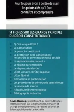 Grands principes du droit constitutionnel. Une présentation des notions de Constitution, de démocratie et de l'exercice du pouvoir, Kévin Henocq