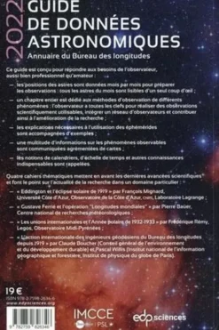 Guide de données astronomiques. Annuaire du Bureau des longitudes, Edition 2022, IMCCE