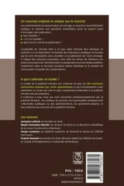 Guide de la publicité foncière. Edition 2022, Jacques Lafond
