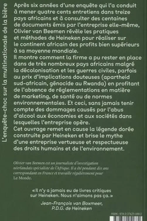 Heineken en Afrique. Une multinationale décomplexée, Edition revue et augmentée, Olivier Van Beemen