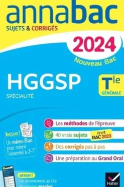 HGGSP spécialité Tle générale. Sujets & corrigés, Edition 2024, Florence Holstein