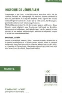 Histoire de Jérusalem. 2e édition revue et corrigée, Michaël Jasmin