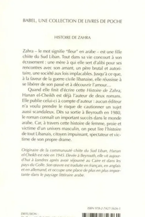 Histoire de Zahra, Hanan El-Cheikh