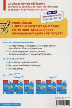 Histoire-Géographie-EMC. Epreuve écrite d'admissibilité CRPE, Edition 2023-2024, Alexandra Baudinault