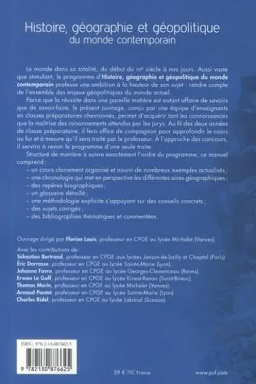 Histoire, géographie et géopolitique du monde contemporain ECG1 ECG2. Prépas commerciales, Edition revue et augmentée, Florian Louis