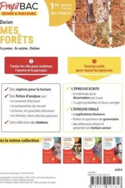 Hélène Dorion, Mes forêts. La poésie, la nature, l'intime. 1re générale et technologique. Bac français, Edition 2024, Véronique Boulhol