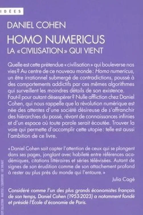 Homo numericus. La "civilisation" qui vient, Daniel Cohen