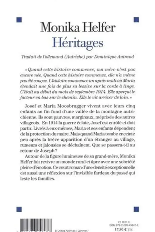 Héritages, Monika Helfer