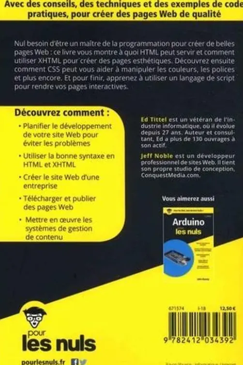 HTML, XHTML & CSS pour les nuls. 4e édition, Ed Tittel