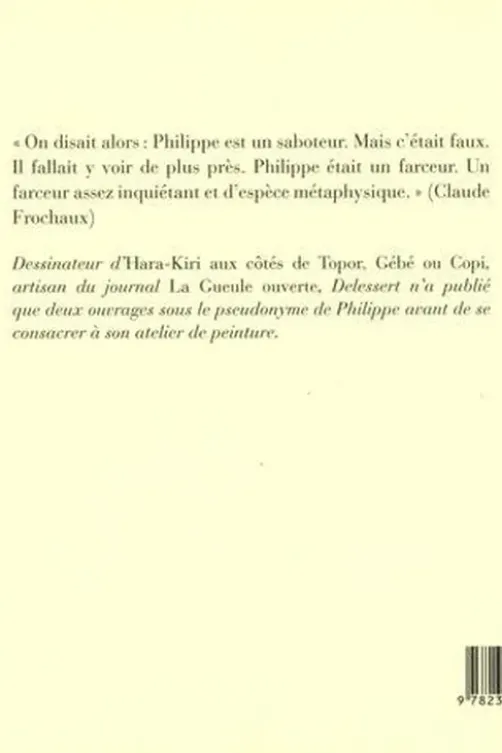 Humanités, Philippe Delessert