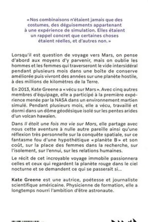 Il était une fois ma vie sur Mars, Kate Green