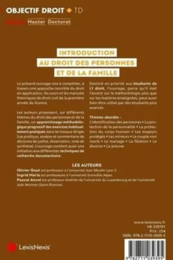 Introduction au droit des personnes et de la famille. Méthodologie juridique appliquée, Olivier Gout