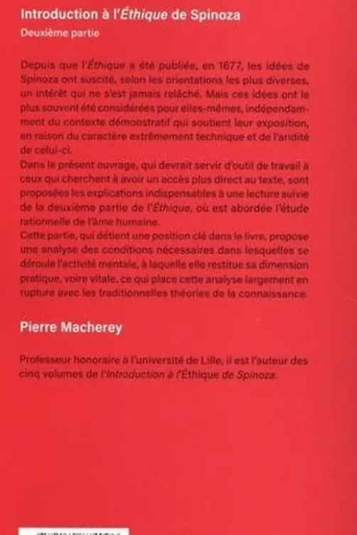 Introduction à l'Ethique de Spinoza. Tome 2, La réalité mentale, Pierre Macherey