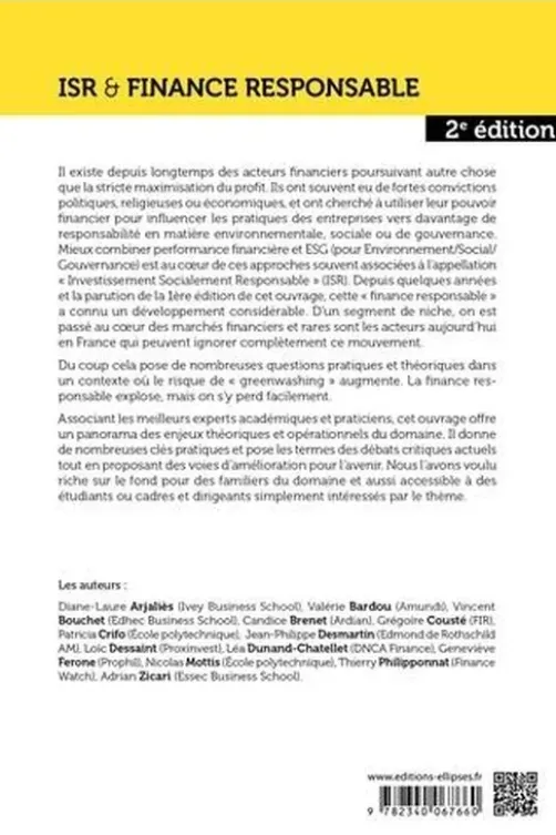 ISR & Finance responsable. 2e édition, Nicolas Mottis