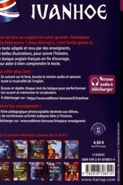 Ivanhoé. 5e, Edition en anglais, Walter Scott