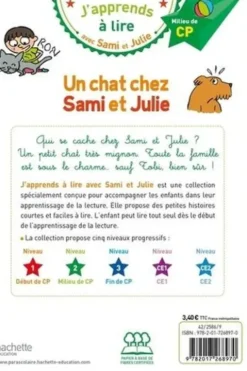 J'apprends à lire avec Sami et Julie : Un chat chez Sami et Julie. Milieu de CP, Niveau 2, Virginie Aladjidi