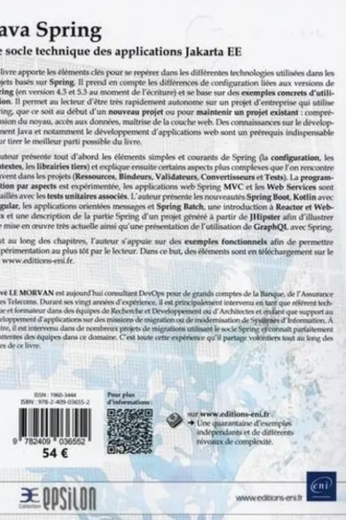 Java Spring. Le socle technique des applications Jakarta EE, 4e édition, Hervé Le Morvan