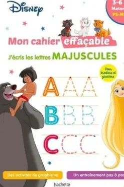 J'écris les lettres majuscules PS-MS-GS Disney, Hachette