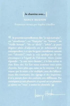 Je chemine avec... Nancy Huston