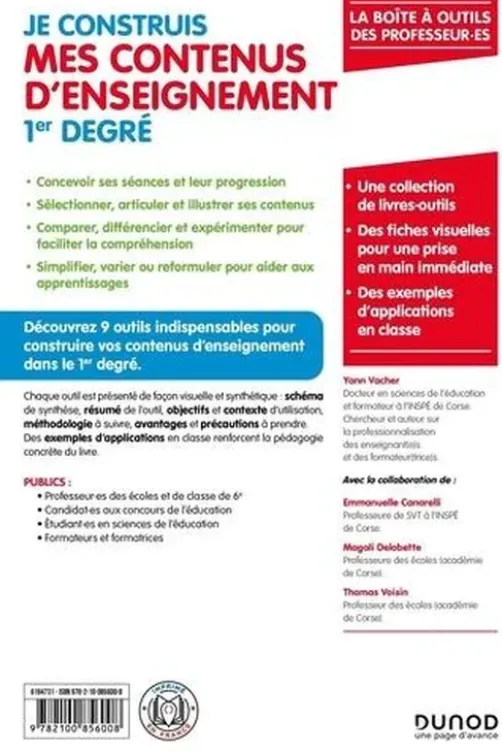 Je construis mes contenus d'enseignement 1er degré, Yann Vacher