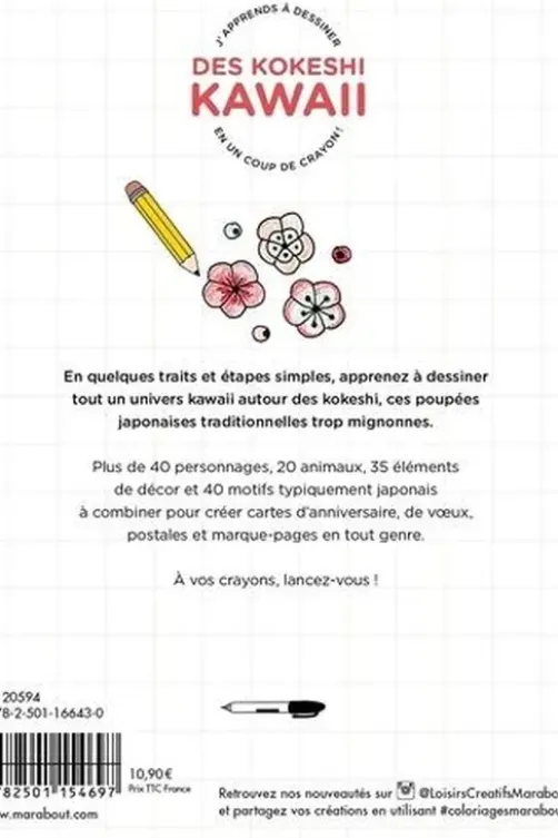 Je dessine des kokeshi kawai, Annelore Parot