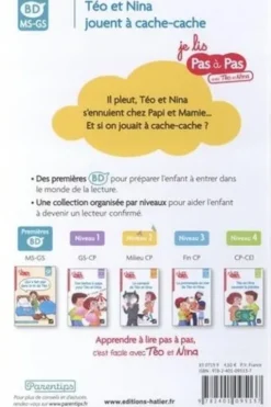 Je lis pas à pas avec Téo et Nina Tome 5 : Téo et Nina jouent à cache-cache. Premières BD MS-GS, Isabelle Chavigny