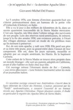 "Je m'appelais Bui". La dernière Apache libre, Giovanni-Michel Del Franco
