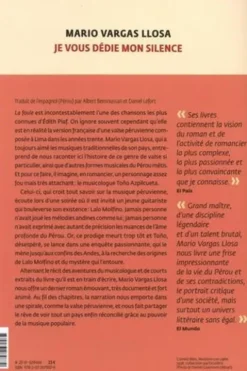 Je vous dédie mon silence, Mario Vargas Llosa