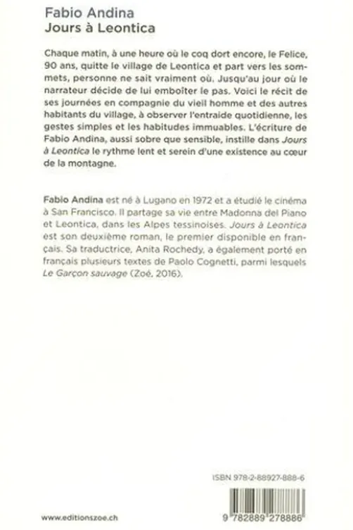 Jours à Leontica, Fabio Andina